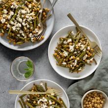 Geröstete Kichererbsen mit Harissa Bohnen