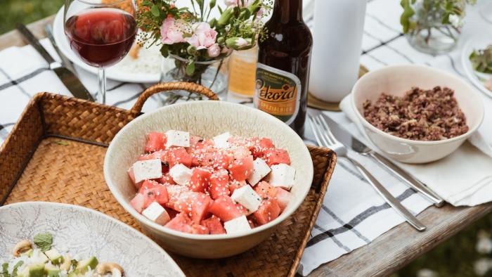 Wassermelonensalat