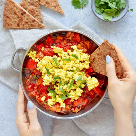 Shakshuka mit Pita Brot