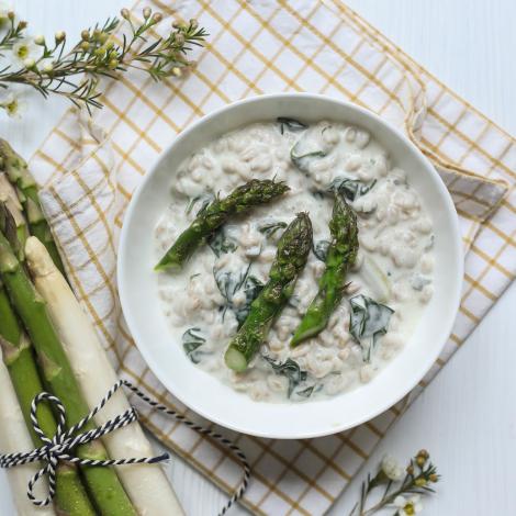 Risotto aux asperges & oseille