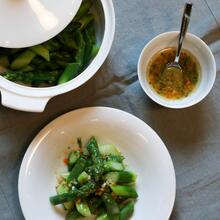 Spargelsalat an Orangen-Vinaigrette