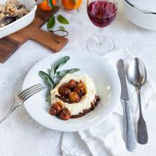 Seitan Bourguignon et purée de pommes de terre