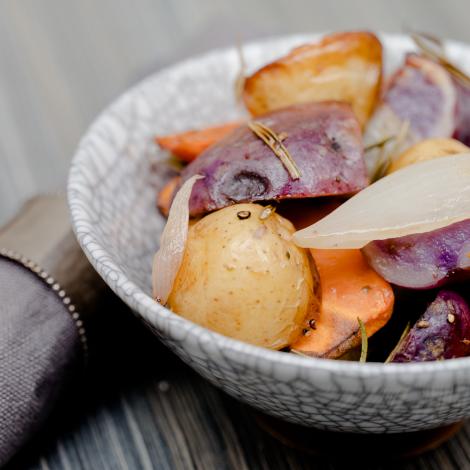 Pommes de terre multicolores