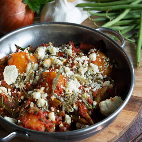 Fasolaka mit Kritamos & Feta