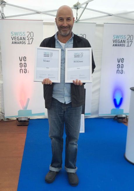 Christian Frei bei der Verleihung der Swiss Vegan Awards